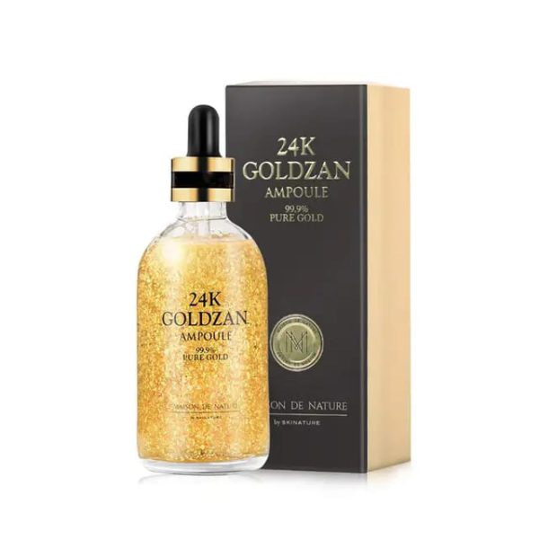 24K Goldzan Facial Serum Ampoule Pure Gold 99.9% Maison De Nature 100 ml - Shopping Global