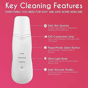 Cleansing Skin Dirt Machine & Skincare ProductsBlackhead Shovel Machine For Facial Skin Scrubber Lifting Moisturizing | Blackhead Remover Facial Cleansing Tool (white) - Shopping Global