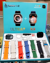 Ultra Watch 2.09” &amp; S9 Watch 1.9”&nbsp;|&nbsp;Crown 7+2 Couple Smart Watch | Watch For Couples | 7 Straps &amp; 2 Wireless Chargers | Bt Calling &amp; Health Features (random Color) - Shopping Global