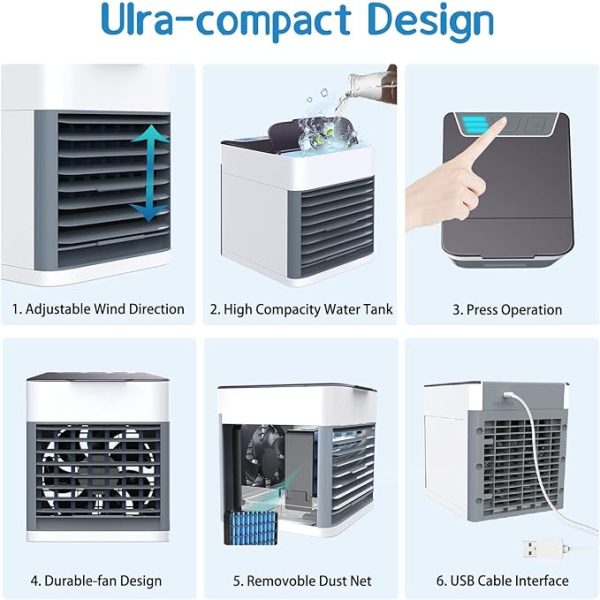 Mini Usb 3 In 1 Air Cooler (usb Operated) , Portable Personal Air Conditioner | Arctic Air Ultra Portable Home Air Cooler - Shopping Global