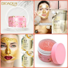 Deal Pack Of 2 Peach Cream Bio Aqua & Gold Mask - Shopping Global