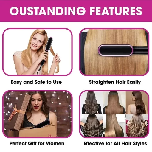 2-in-1 HAIR STRAIGHTENER COMB - Shopping Global