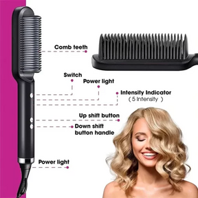 2-in-1 HAIR STRAIGHTENER COMB - Shopping Global