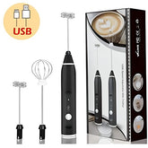 Usb Rechargeable Coffee Blender Mixer Foamer Food Blender |&nbsp;Handheld Electric Milk Frother Whisk Egg Beater - Shopping Global