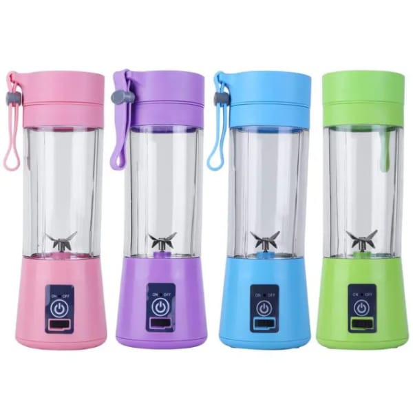 Portable Juicer Blender - 380ml Capacity, 6 Blades - Usb Chargeable Juicer Blender 6 Blades 380ml Fruit Vegetable Blender (random Color) - Shopping Global