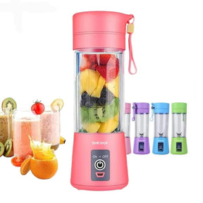 Portable Juicer Blender - 380ml Capacity, 6 Blades - Usb Chargeable Juicer Blender 6 Blades 380ml Fruit Vegetable Blender (random Color) - Shopping Global